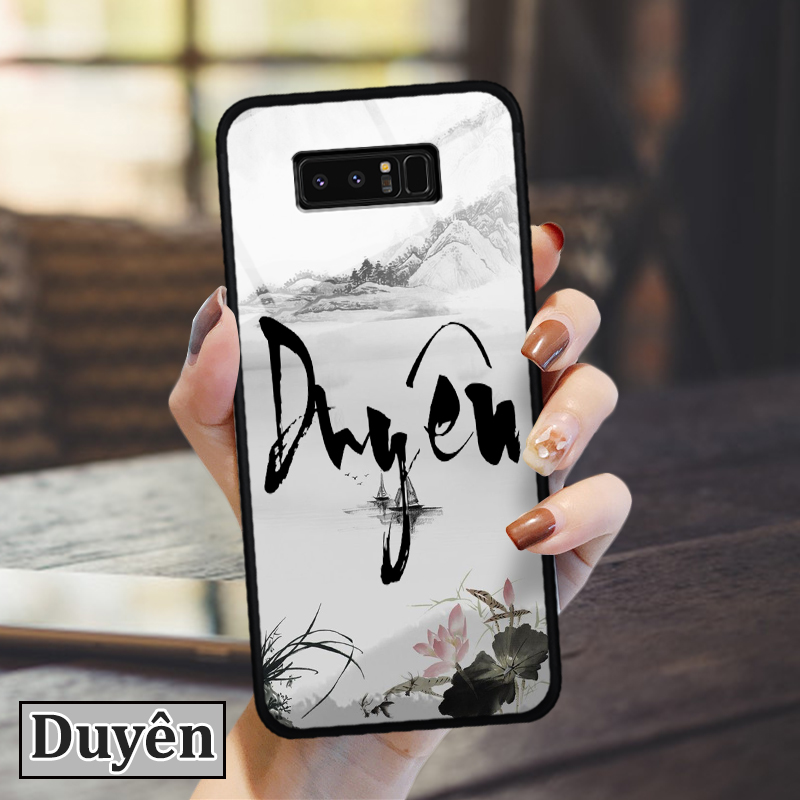 Ốp lưng Samsung Galaxy Note 8 in 3D chữ thư pháp