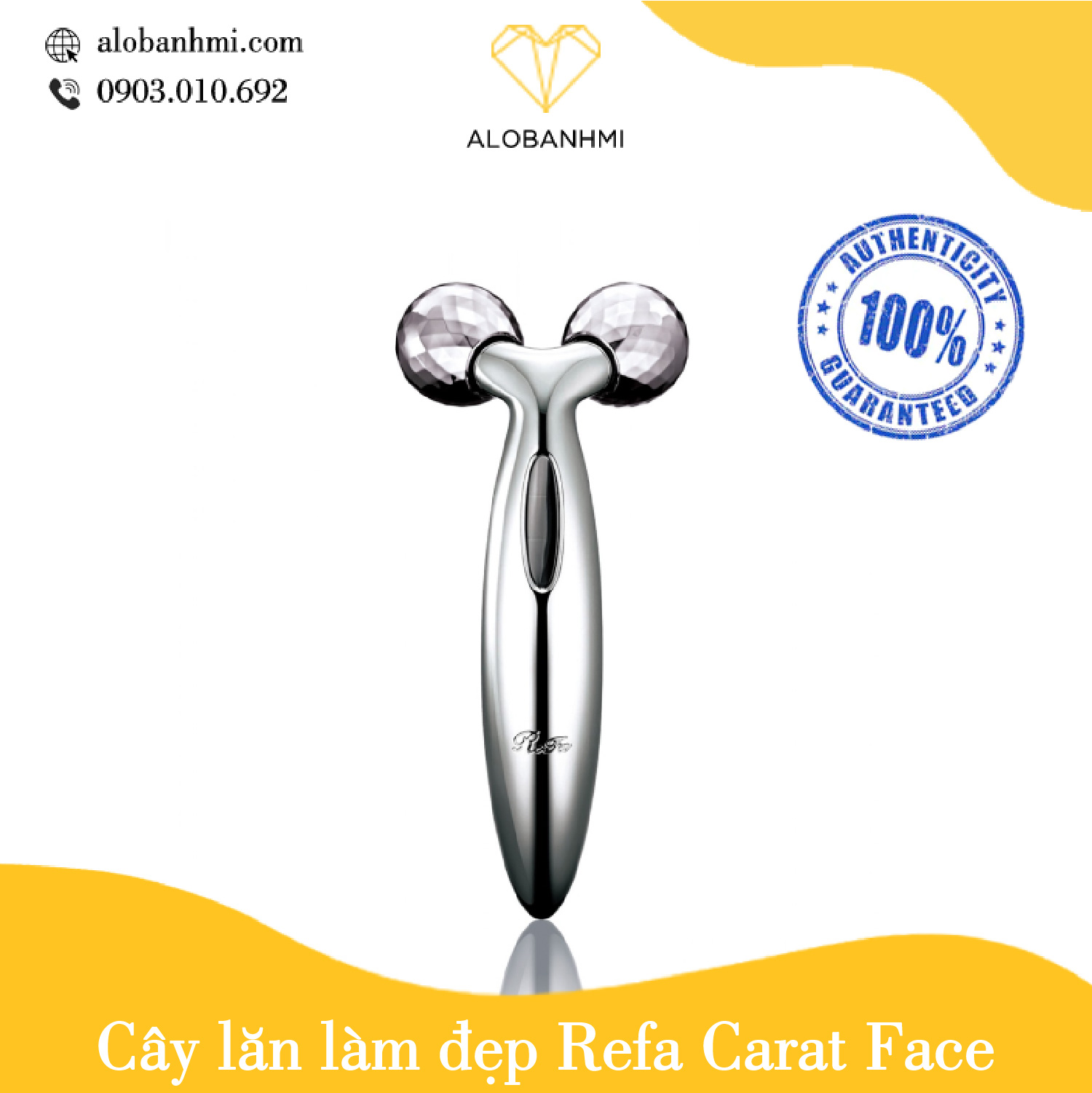 [HCM]Cây lăn massage mặt Refa Carat Face