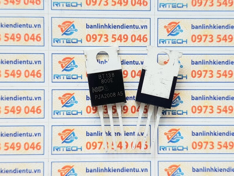 Combo 5 con BT138-800E, BT138-800 Triac 12A/800V/5W TO-220
