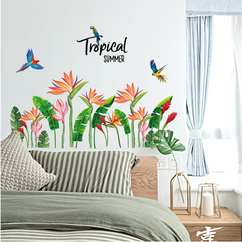 [HCM]Decal trang trí tường - Hoa Thiên Điểu hiện đại-BA9306