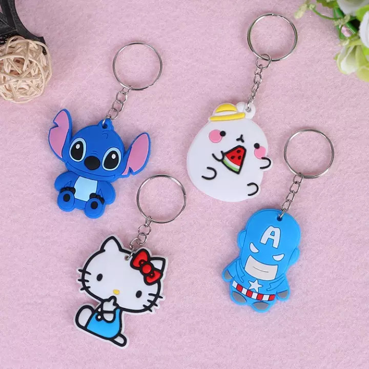 Móc khóa silicon hình stitch đáng yêu trang trí nhân vật hoạt hình bằng treo túi balo chìa khóa m66
