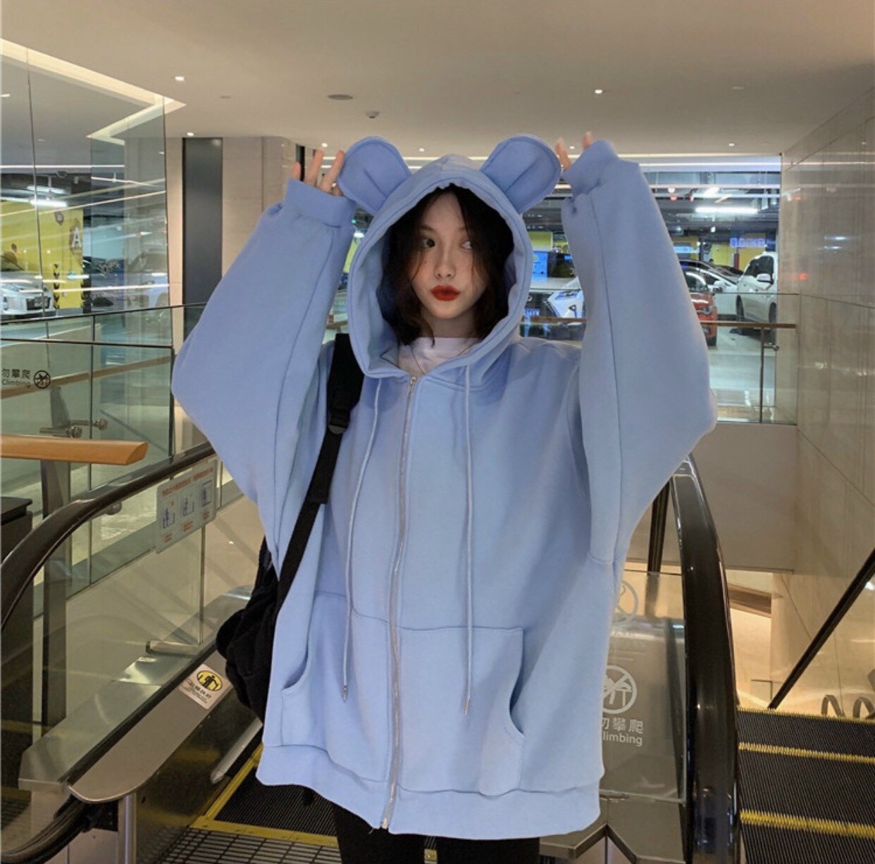 Áo Khoác Hoodie Nữ Tuổi Teen Tai Gấu Cưc Hot Chất Thun Nỉ Ngoại Không Nhăn Không Xù Cao Cấp