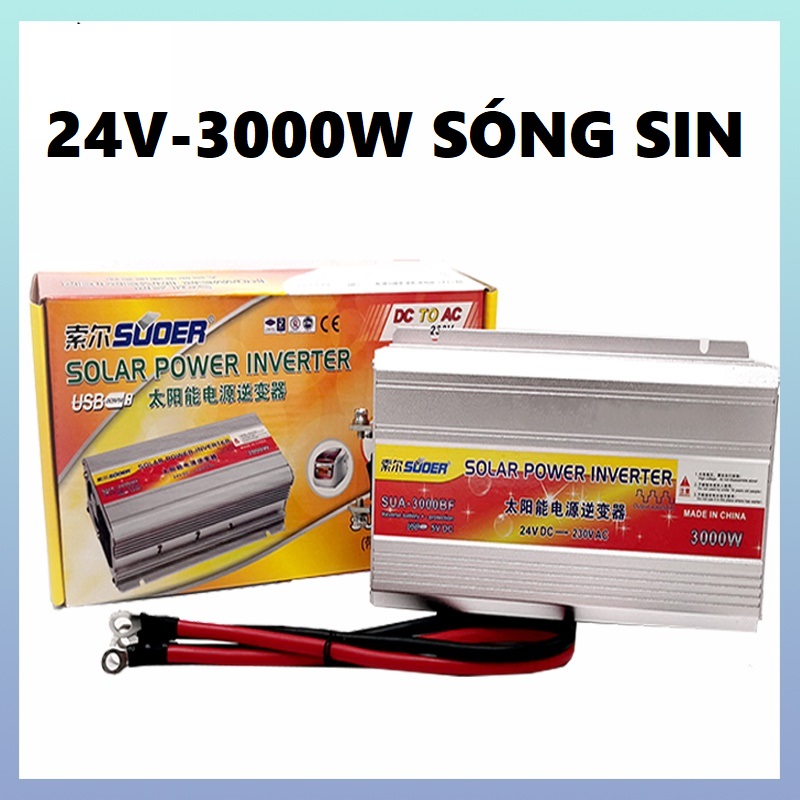 Máy đổi nguồn điện 24V 3000W Suoer - SUA-3000BF