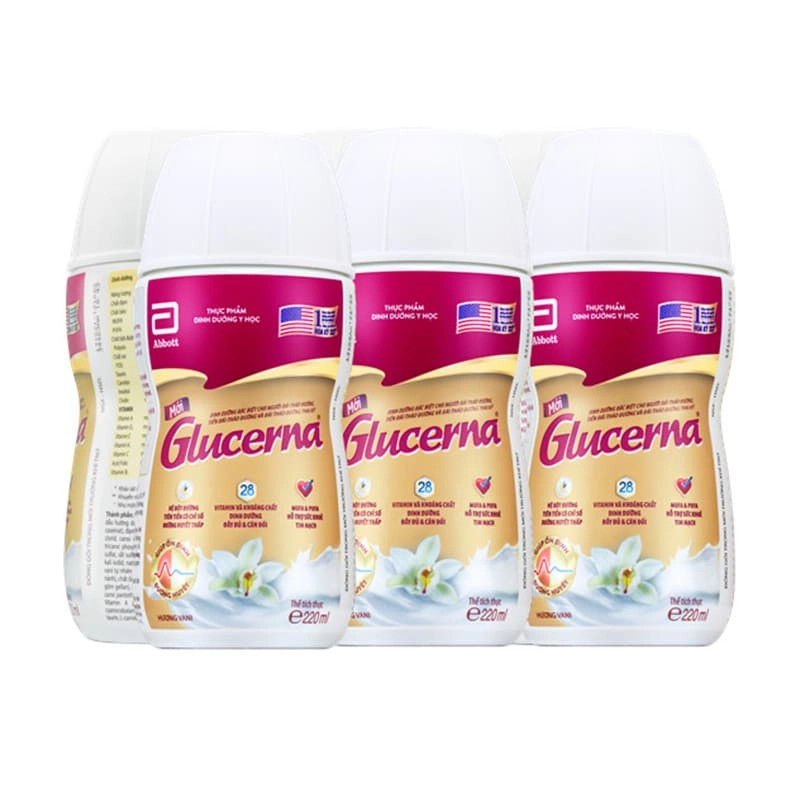Lot of 6 Bottles of Glucerna Ready-To-Drink Milk 220ml (New Bottle Model)