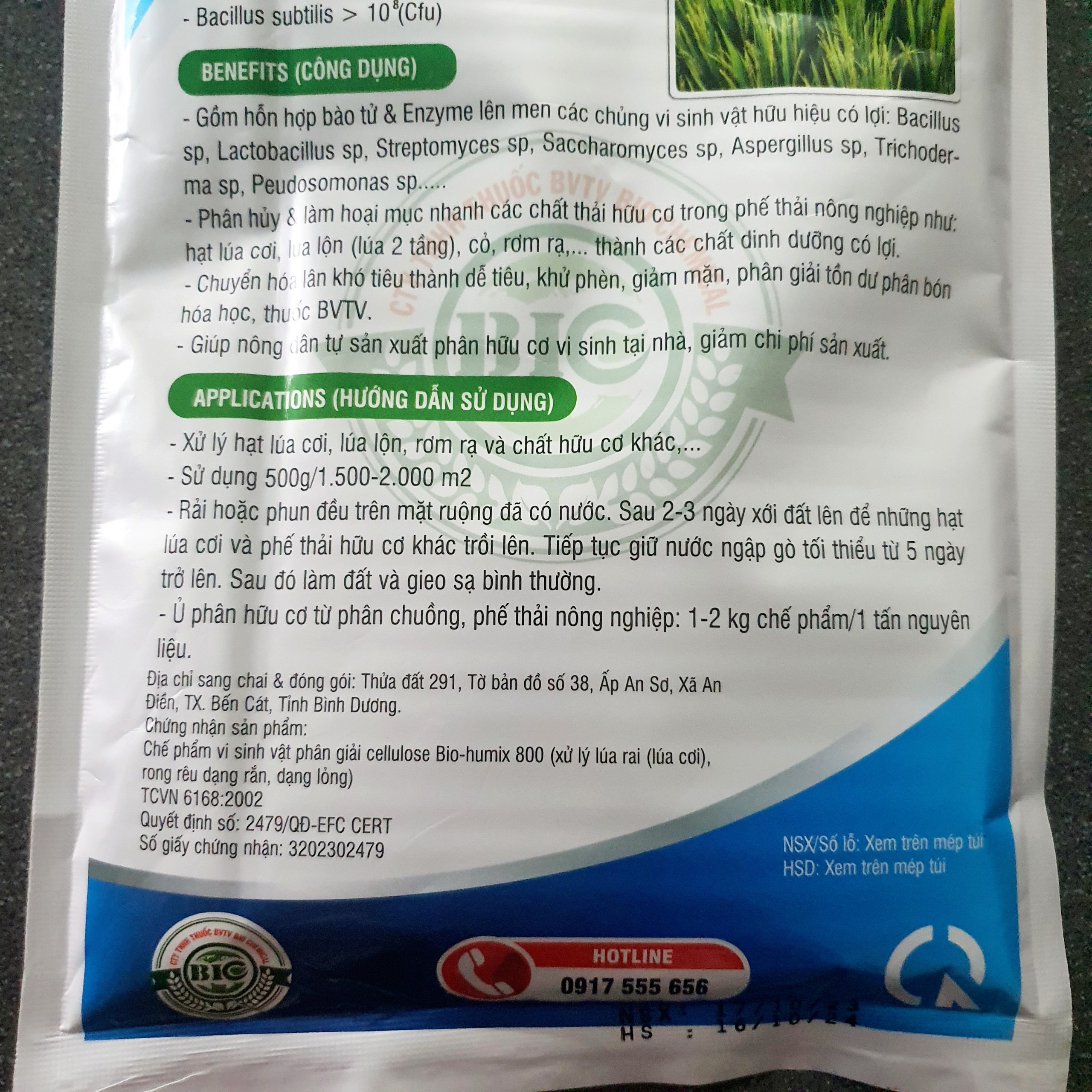 Chế phẩm Xử lý lúa cơi, lúa lộn,lúa ma 500gr