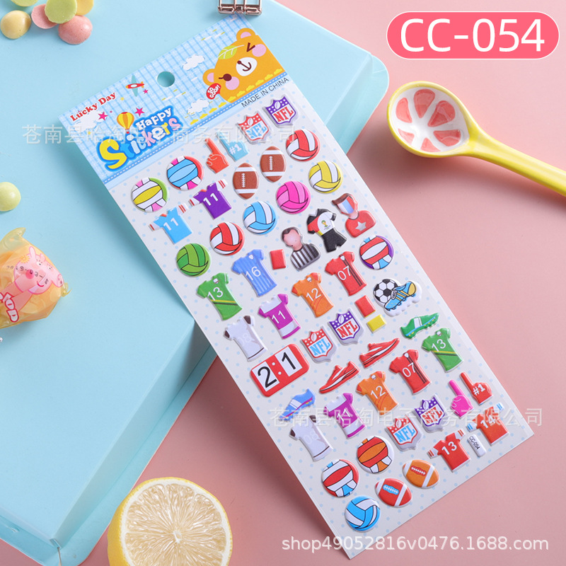 Sticker nổi 3d, hình dán cute động vật, trái cây, doremon cho bé