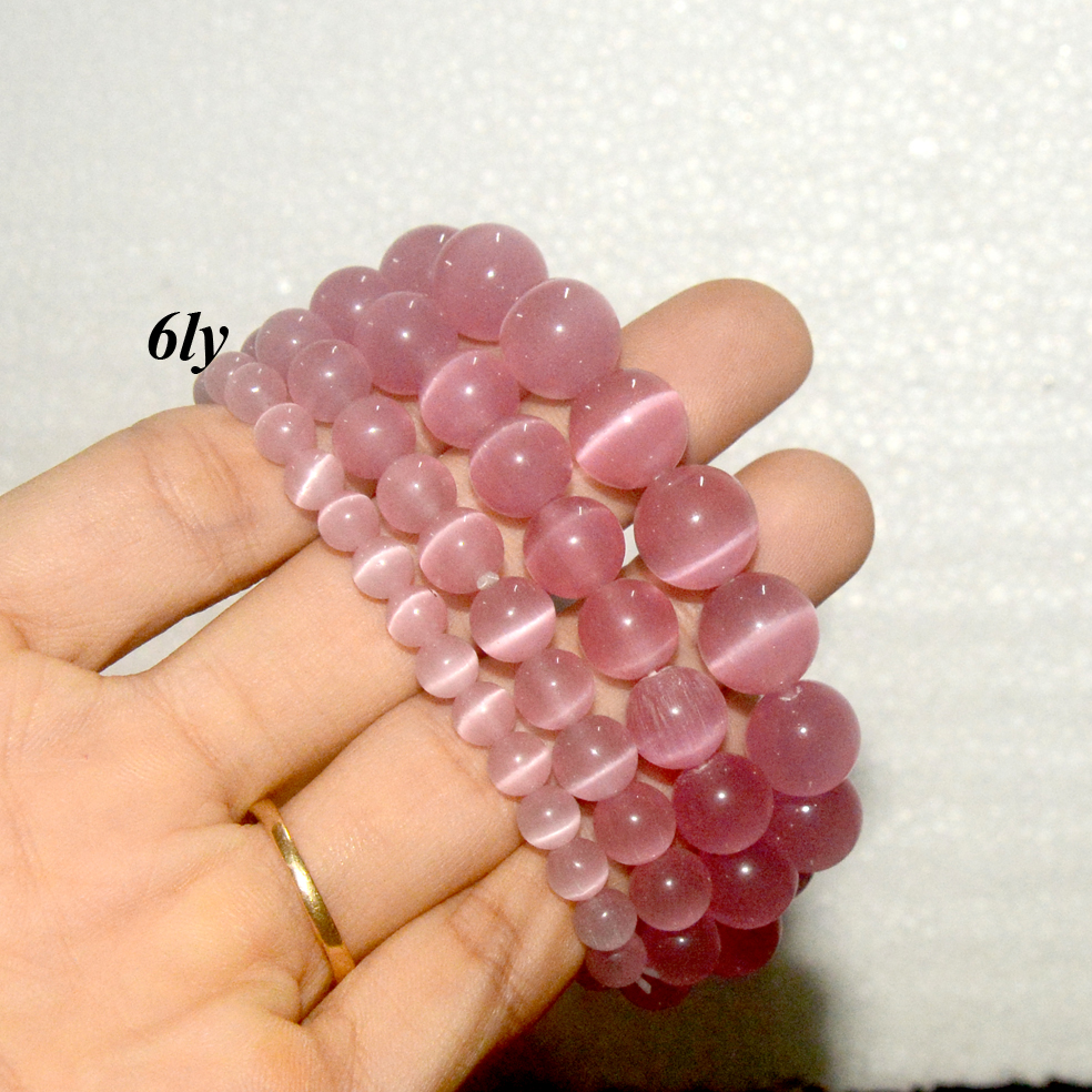 Vòng tay chuỗi hạt đá mắt mèo-Nhiều màu