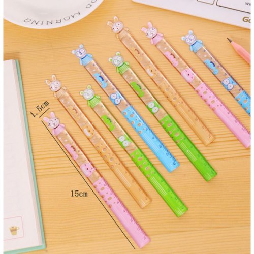 [HOT] 2 Bộ Thước kẻ thỏ gấu 2 chiếc/Bộ - 12cm Siêu Dễ thương