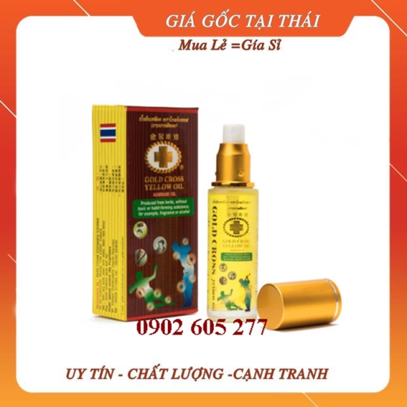 Dầu Thái Lan ,Dầu thập tự vàng thái lan(đa công dụng) 48ml có vòi xịt, dầu gió thái lan cao cấp
