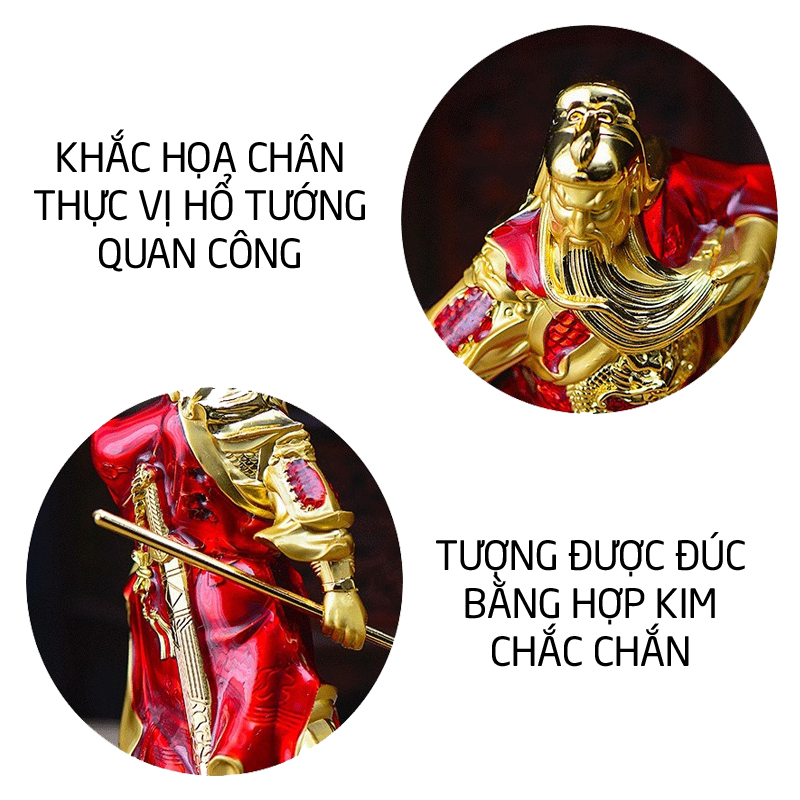 Tượng quan công phong thủy trang trí taplo xe hơi hoặc bàn làm việc cao cấp - sang trọng