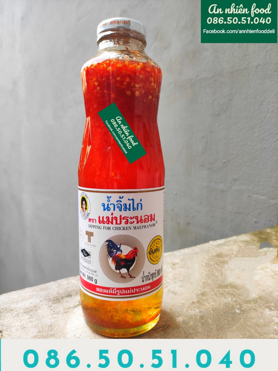Nước Sốt Chua Ngọt Thái Lan hiệu Con Gà chai to 980Gram