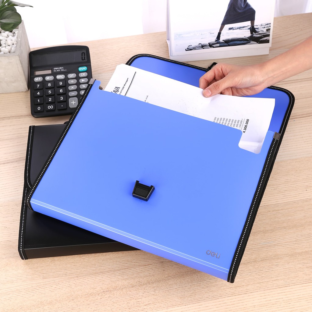 Cặp tài liệu A4 Deli - 13 ngăn E5559