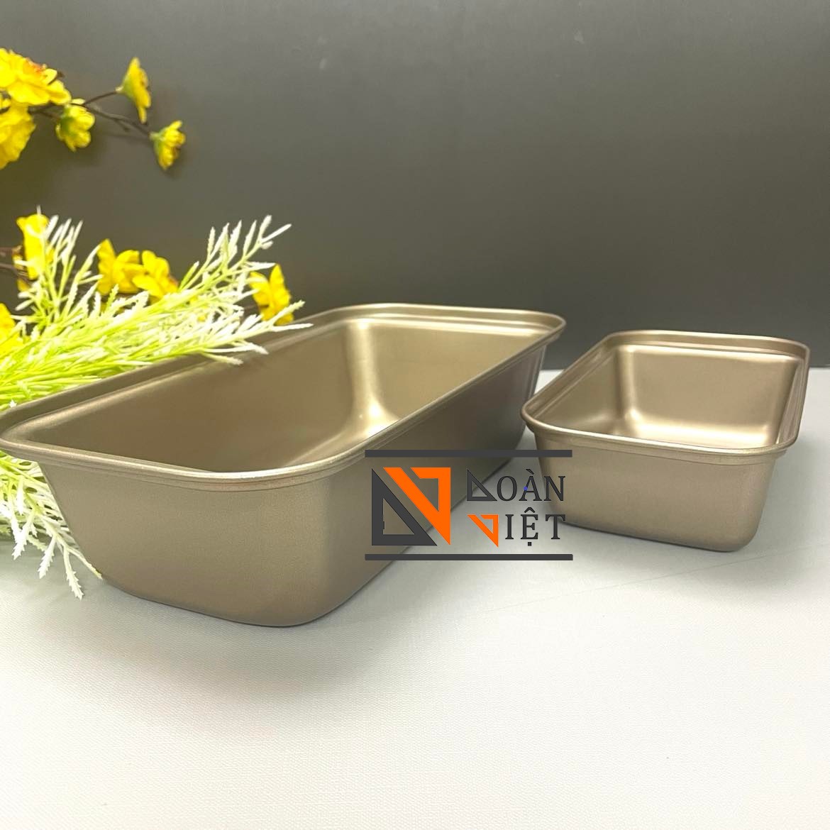 Khuôn Bánh Mì HOA CÚC CHỮ NHẬT THÉP CARBON Chống dính - Đúc nguyên Khối - Có Size lớn. Dụng Cụ Làm Bánh bông lan, bánh mì, bông lan, rau câu, chứa đựng thực phẩm