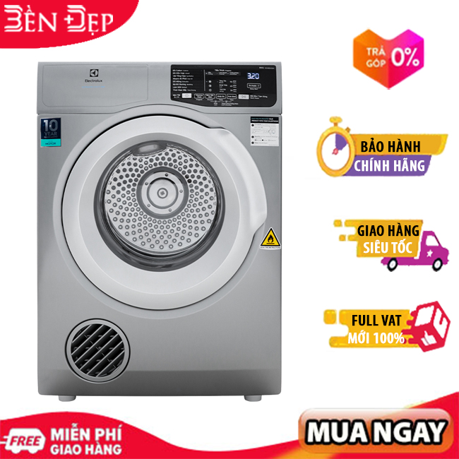 [TRẢ GÓP 0%] Máy Sấy 8Kg Electrolux EDV805JQSA (Giá áp dụng giao tại HN, HCM& các tỉnh liên hệ shop)