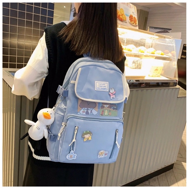 Balo Thời Trang KiKiMi Dành Cho Nữ Mẫu Mới 2021(Tặng kèm sticker)