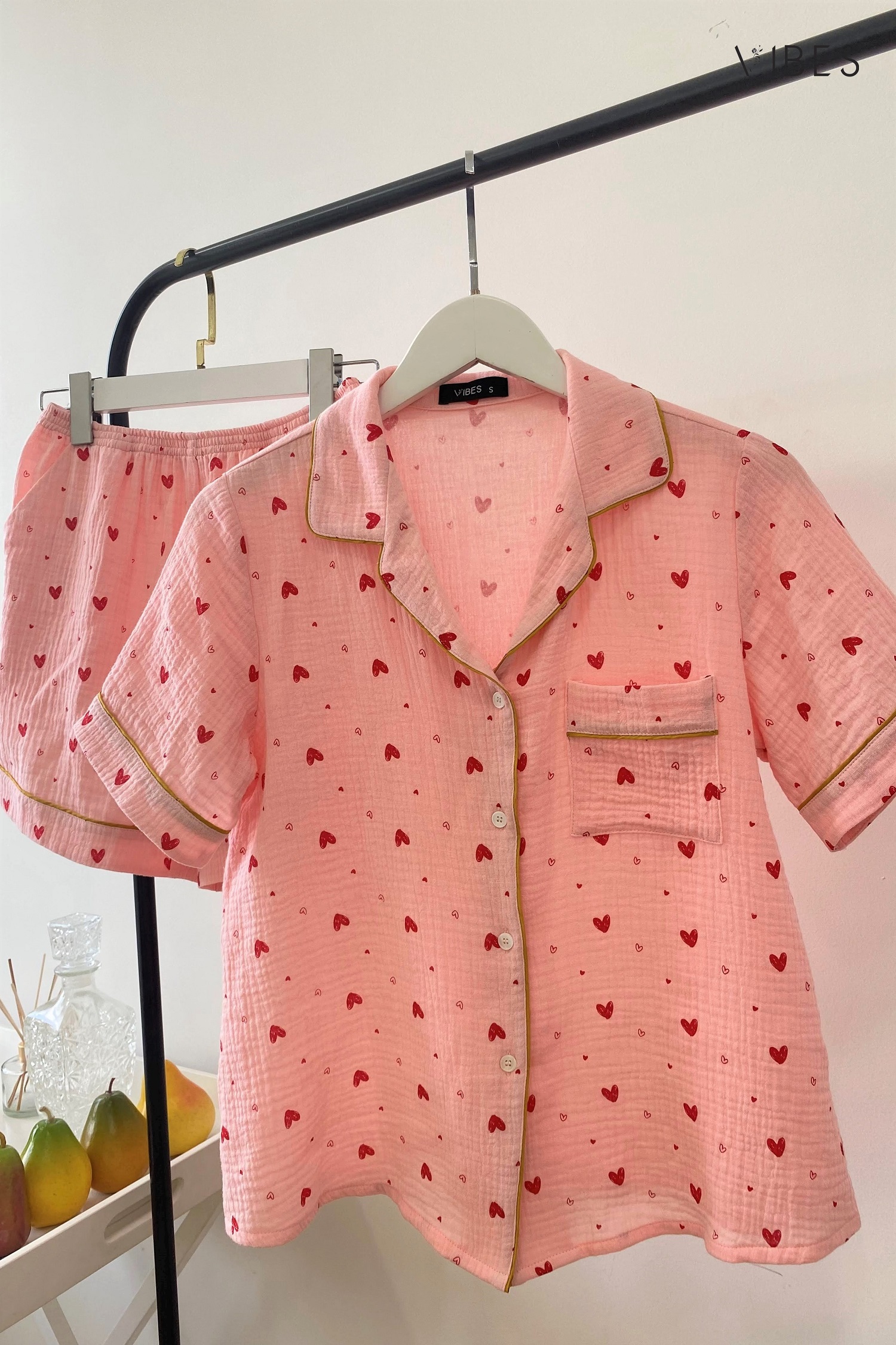 VIBES Đồ Bộ Pijama ngắn Bling Py Set