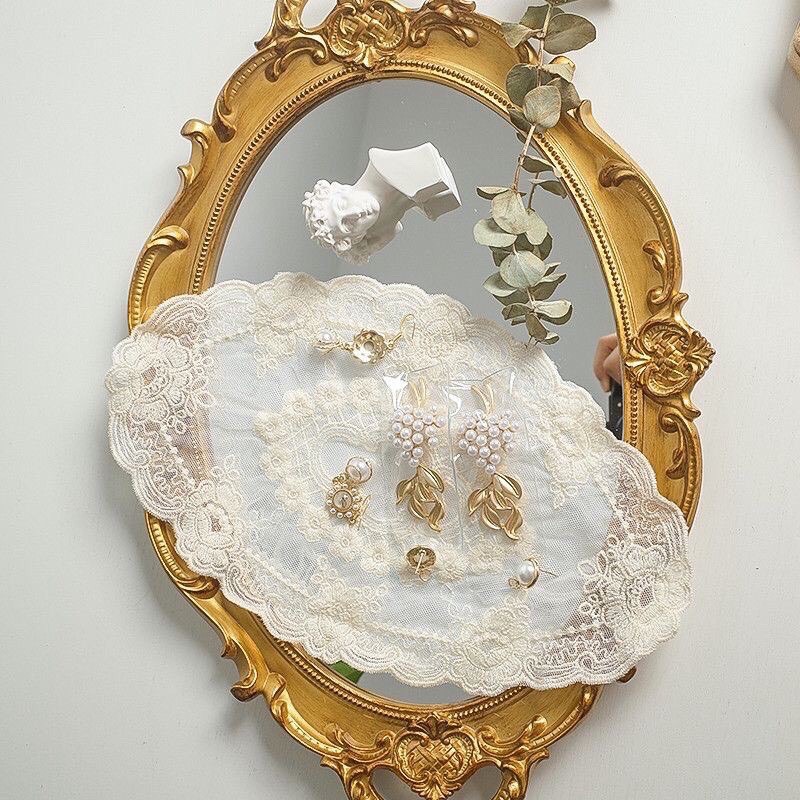 Khay trang sức gương decor vintage