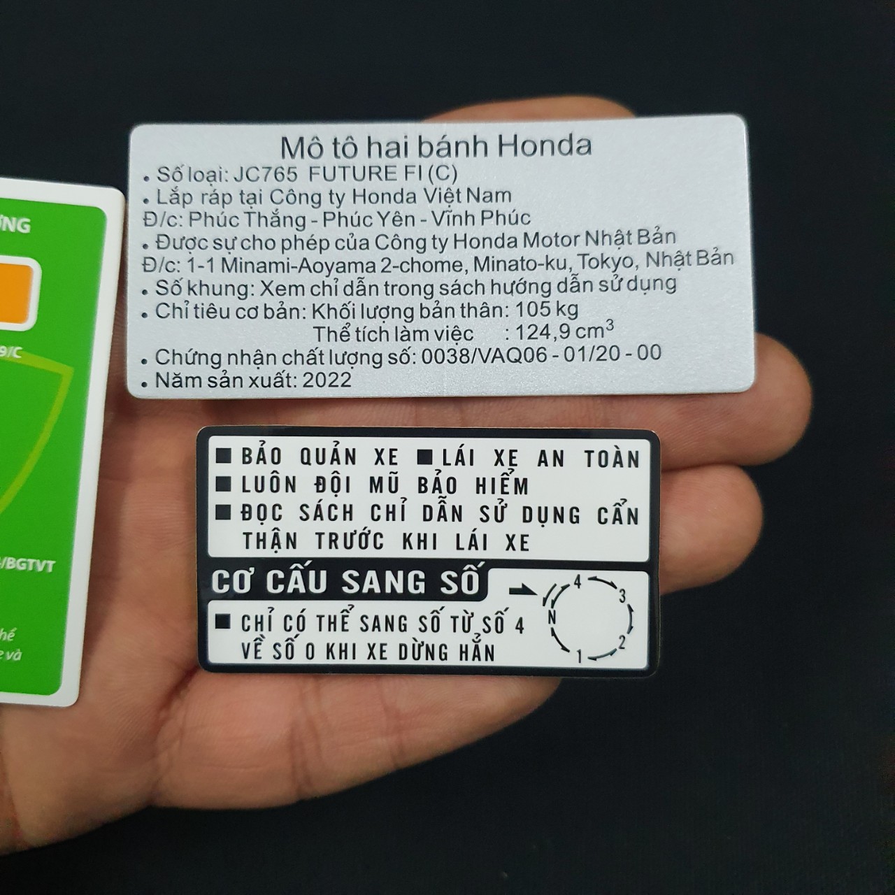Trọn bộ tem thông số mẫu ZIN xe FUTURE 125/ FUTURE Fi