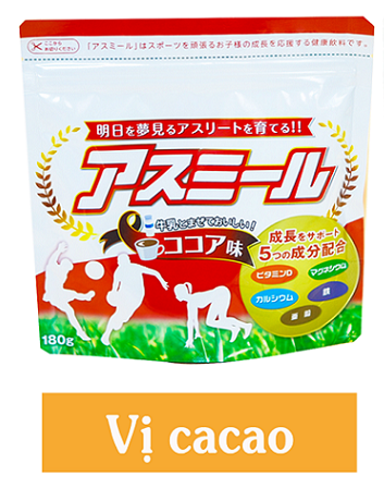 Asumiru – Giúp hỗ trợ tăng chiều cao nhanh, phát triển hệ cơ xương và não bộ cho trẻ từ 3-16 tuổi (Vị cacao - 180g)