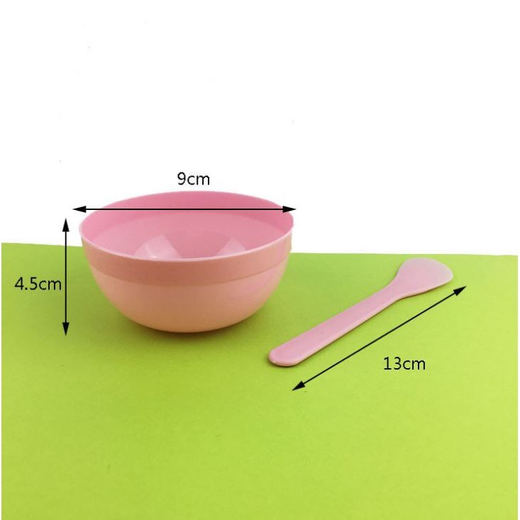 Bát, thìa trộn mặt nạ, chổi quét mặt nạ