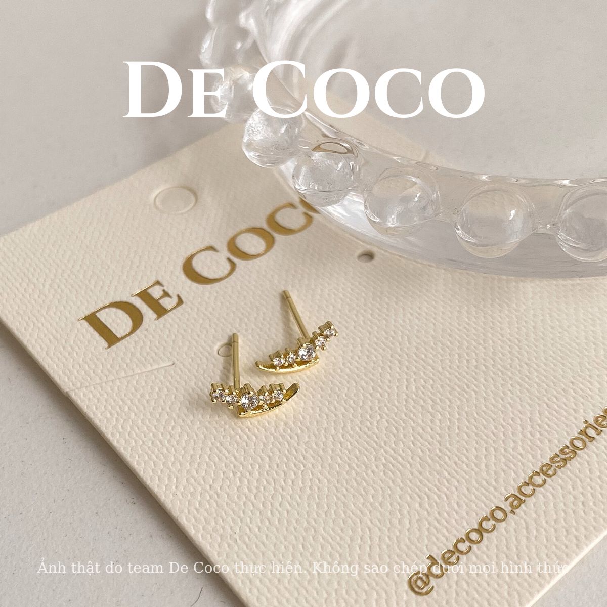 Khuyên tai đính đá Comet De Coco