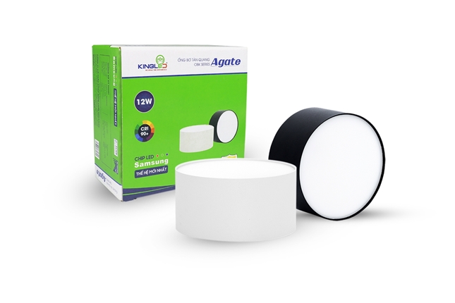 Đèn LED ống bơ kingled 12W OBK 12(OBK-12SS-D115) 8W (OBK-8SS-D95) vỏ đen