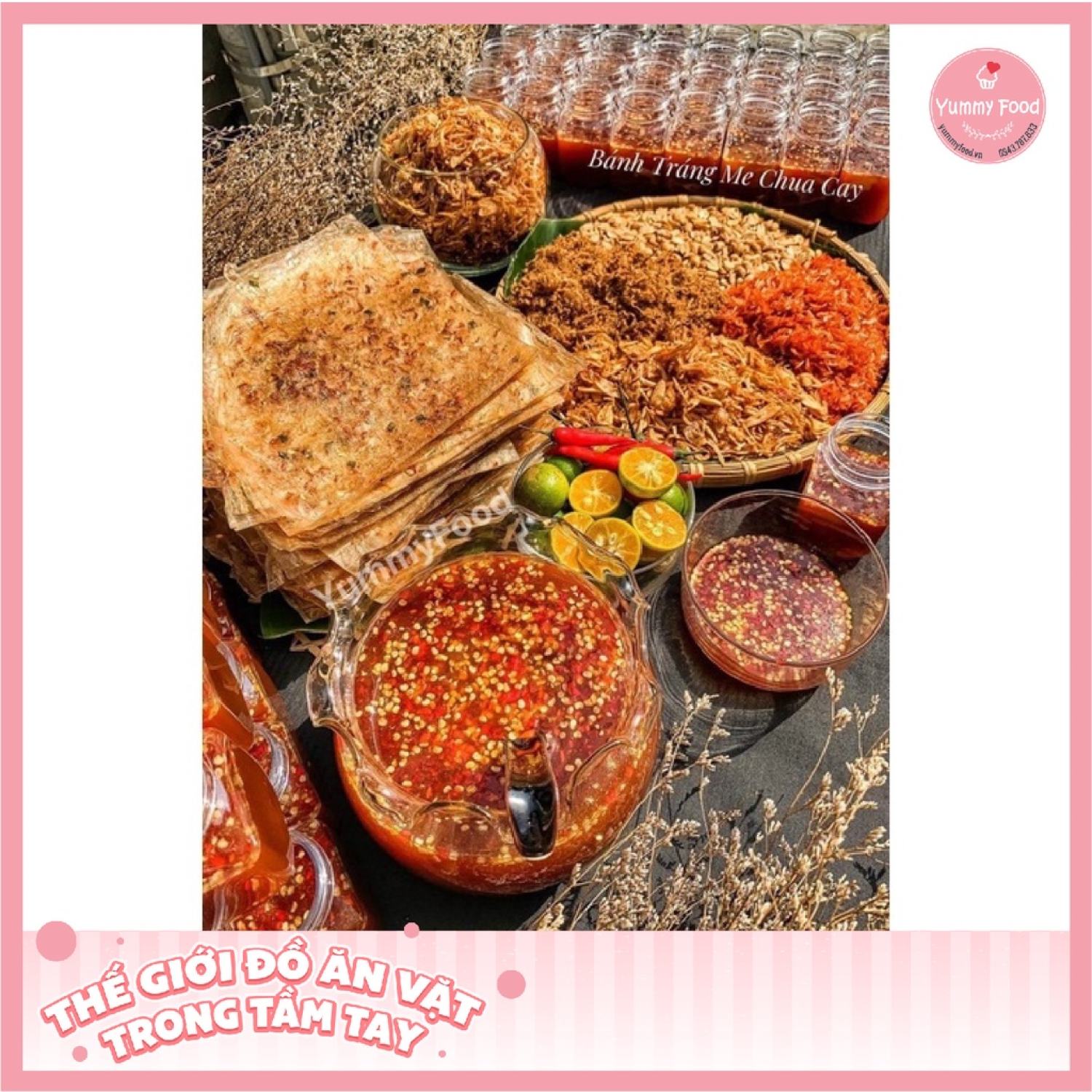 Bánh Tráng Sốt Me Chua Cay (Set Gần 400gr)