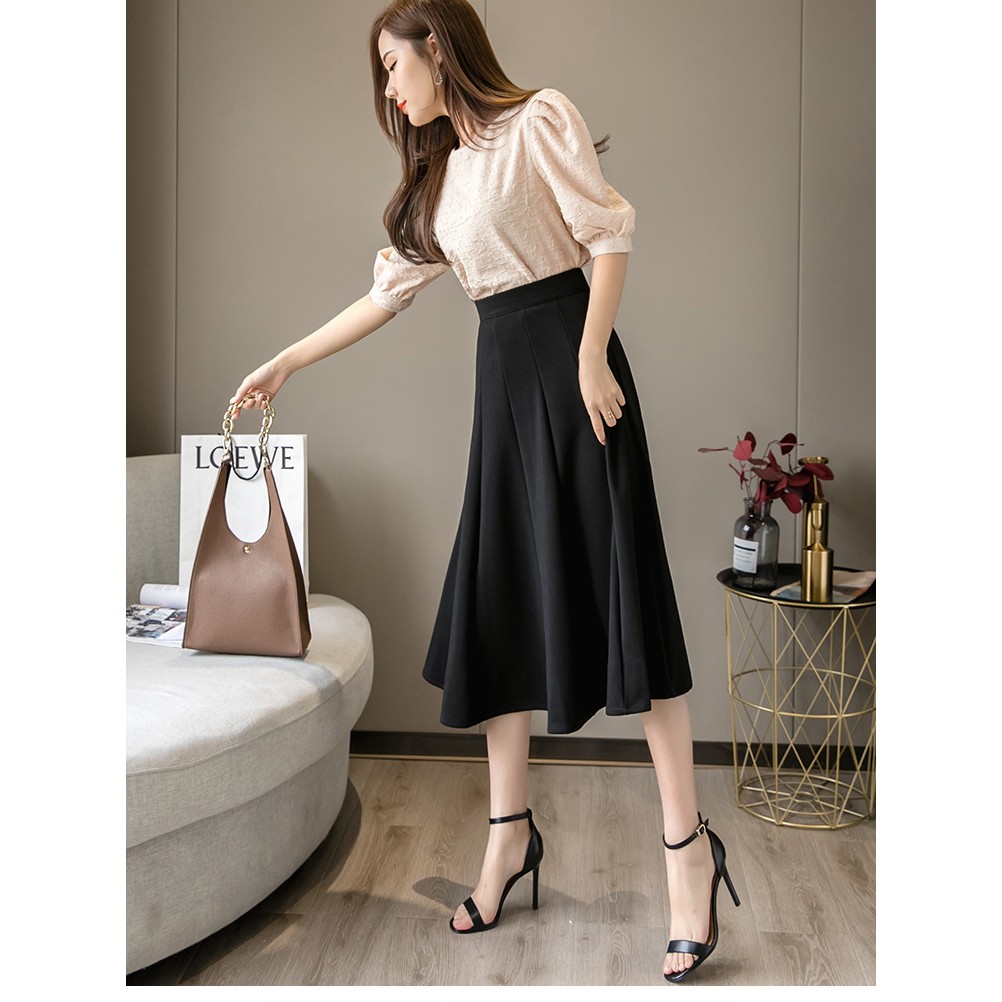 Chân váy xòe dài dáng tiểu thư thanh lịch nữ tính