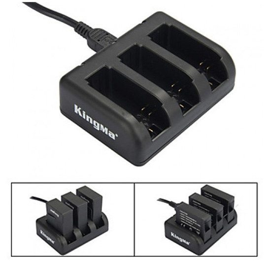 Combo sạc 3 + 2 pin Kingma cho GoPro Hero 4