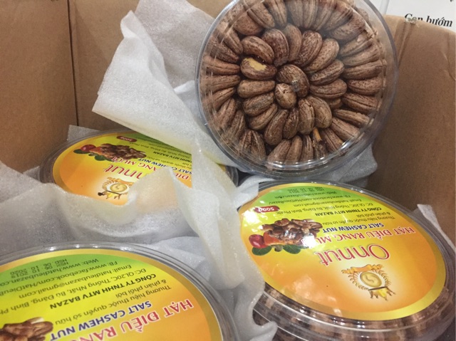 [HCM]Hộp 500gr hạt điều rang muối vỏ lụa loại 1 Bình Phước