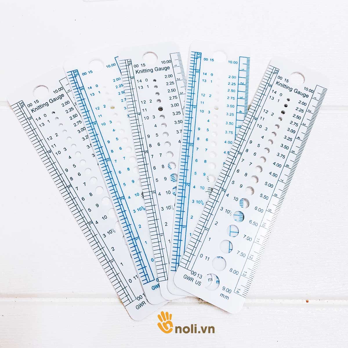 Thước đo size len sợi, kim móc