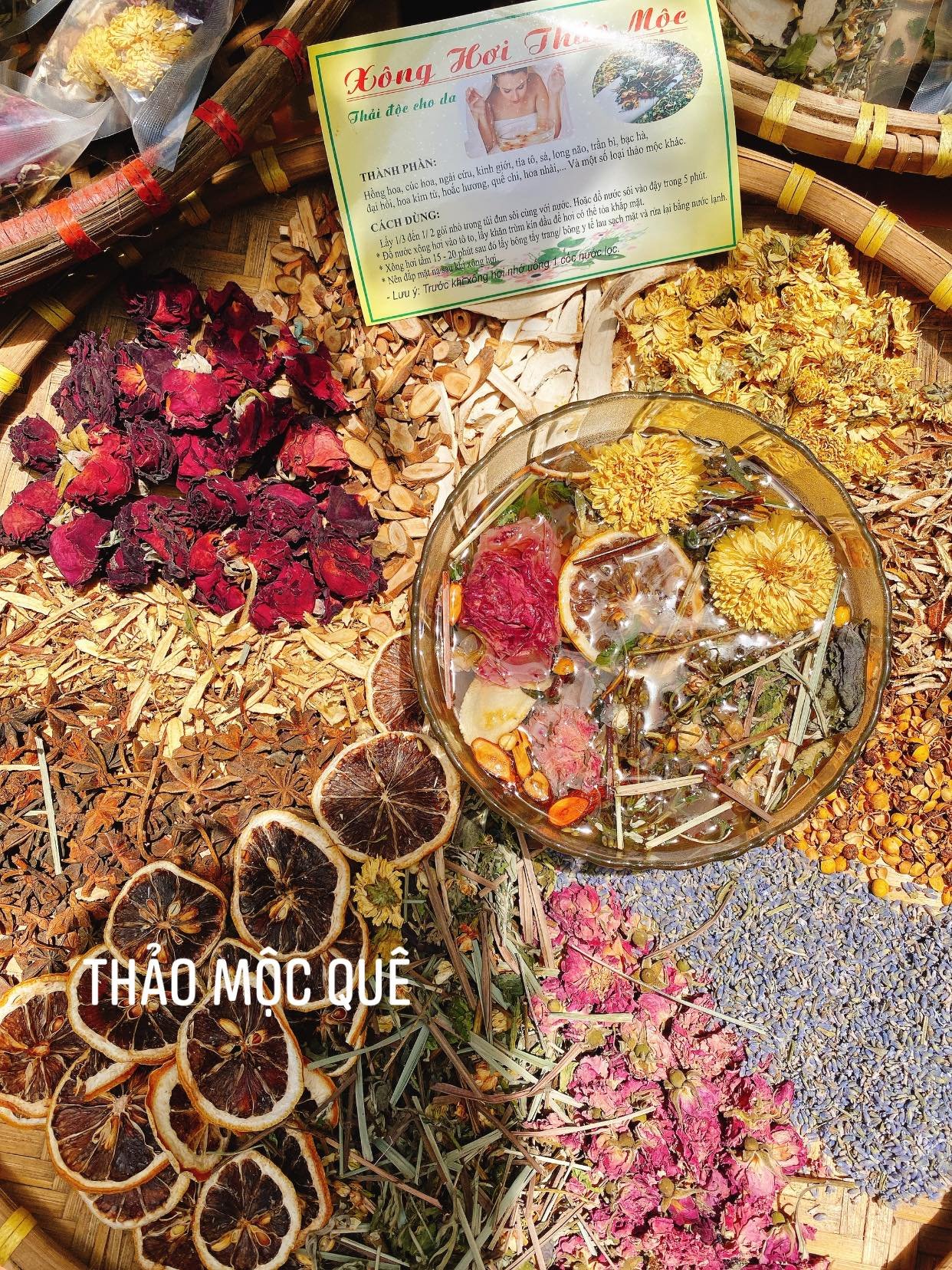 [HCM]Thảo mộc xông mặt sau sinh Handmade (12 lần xong)