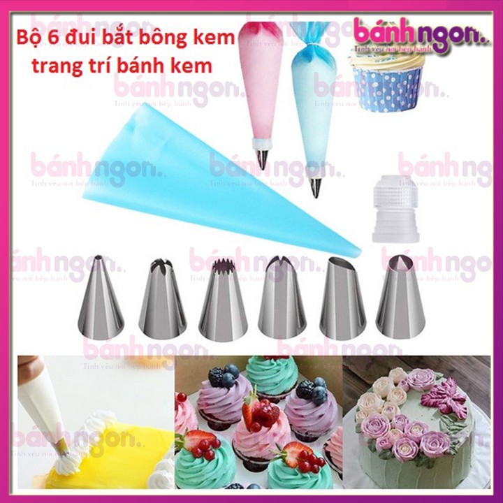 Bộ 6 Đui Kèm Túi Bóp Silicon (Có Chốt Giữ Đui)