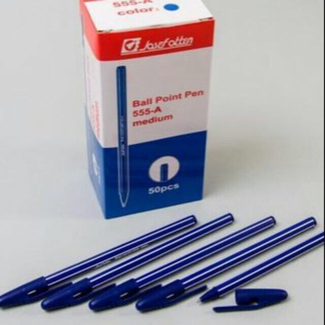 Hộp 50 bút bi AIHAO AH555-A (Xanh - Đỏ - Đen)