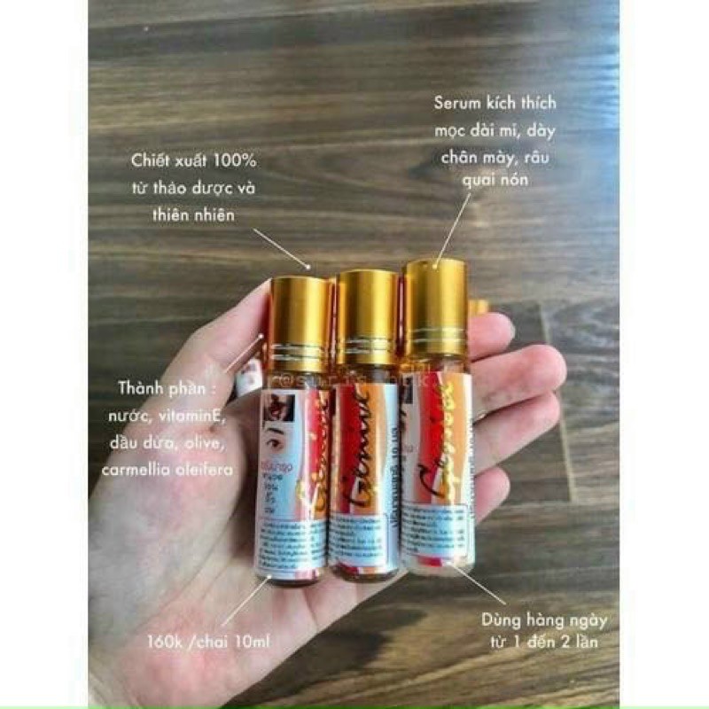 Chai lăn kích mọc lông mi, chân mày, râu, tóc Genive Thái Lan