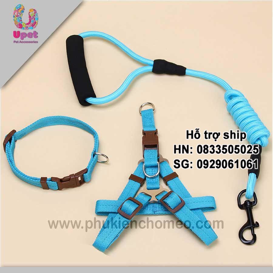 Hanpet - SP1049 - Dây dắt chó hình yên ngựa tròn tam giác