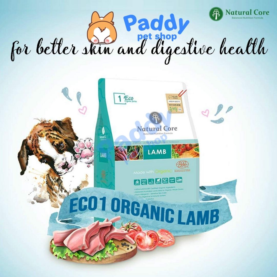 Hạt Cho Chó Mọi Lứa Tuổi Hữu Cơ Natural Core ECO Organic Cừu & Vịt