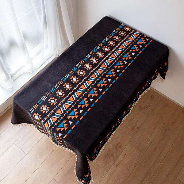 Bohemian Giản Lược Quốc Gia Tua Rua Khăn Trải Bàn Chống Nước Sợi Chenille Khăn Trải Bàn Vải Nghệ Thuật, Phòng Khách, Bàn Trà Khăn Trải Bàn Dày