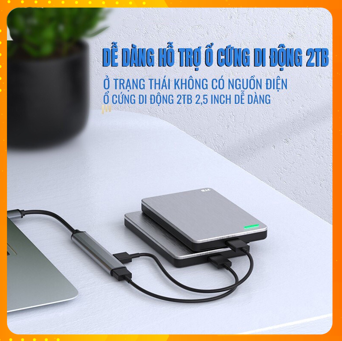 Bộ chia cổng Hub USB và Hub TYPE C ra 4 cổng USB