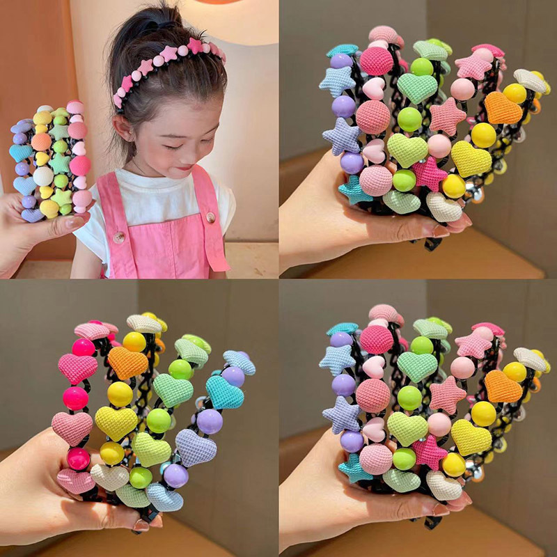 Băng đô, bờm tóc trái tim cho bé, cài tóc hình trái tim dễ thương cho bé