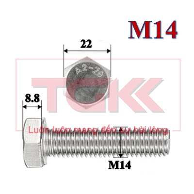 Bulong inox 201 M14