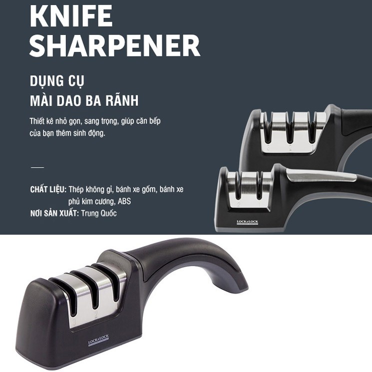 Dụng Cụ Mài Dao 3 Lớp Lock&Lock CKK112 (255 x 53 mm)