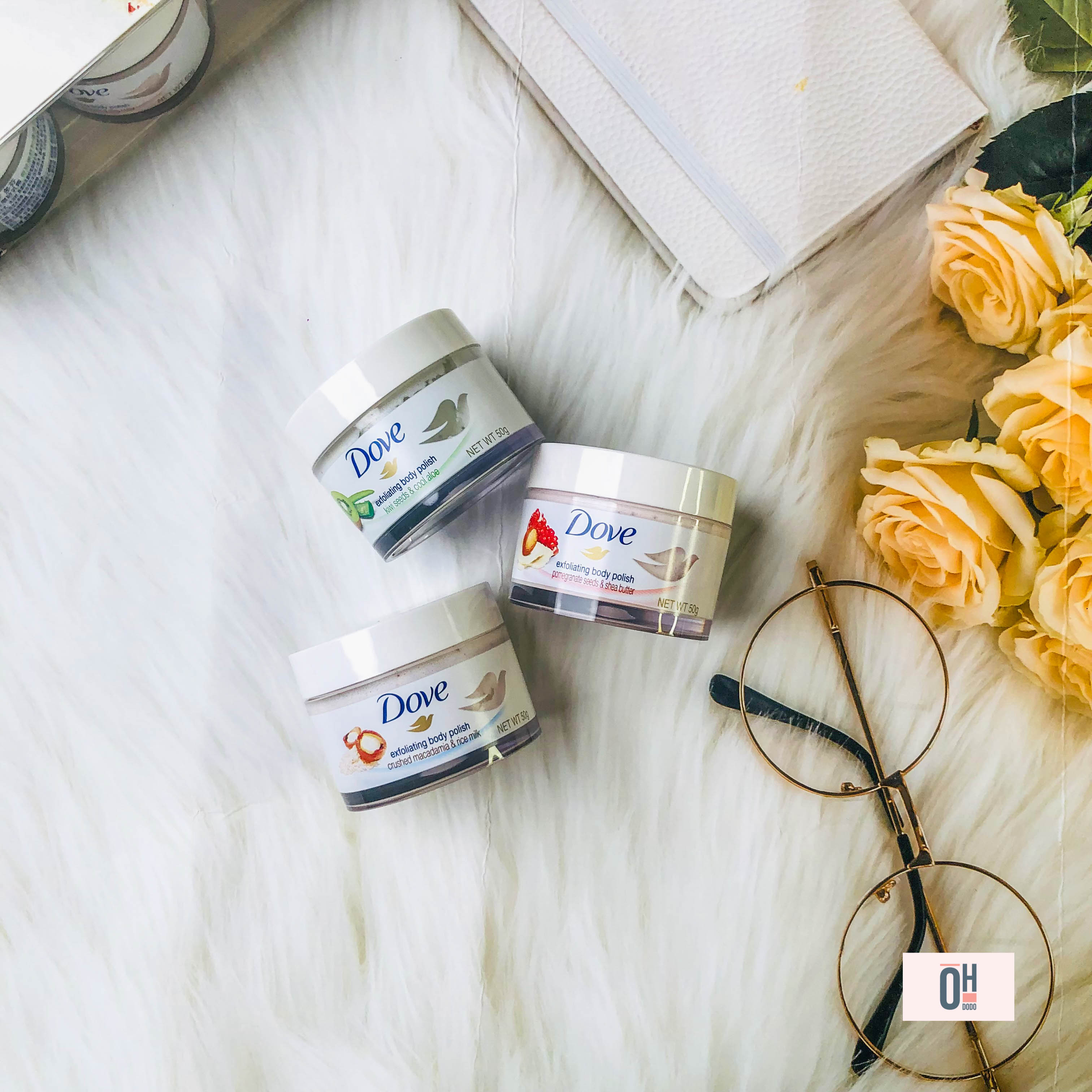Tẩy tế bào chết Dove set 3
