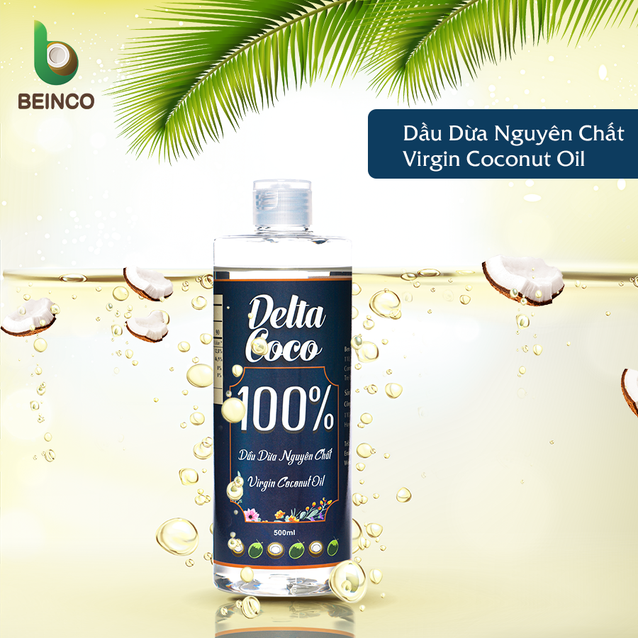 Dầu dừa nguyên chất (Virgin Coconut Oil) Delta Coco 500ml