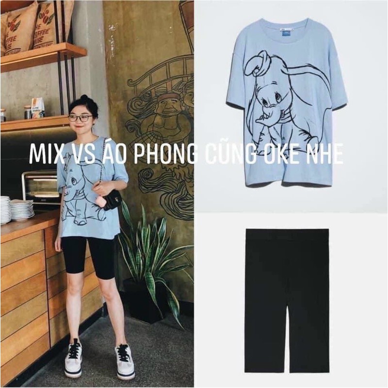 Quần legging cotton Thái siêu co giãn - dáng đùi