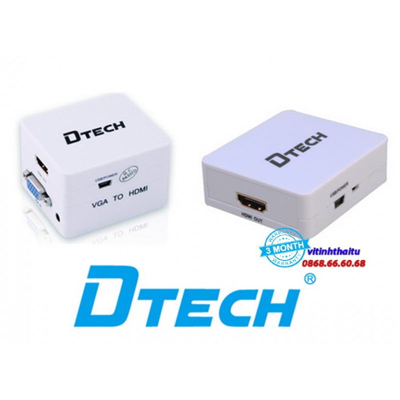HỘP CHUYỂN ĐỔI VGA sang HDMI DTECH DT 6527