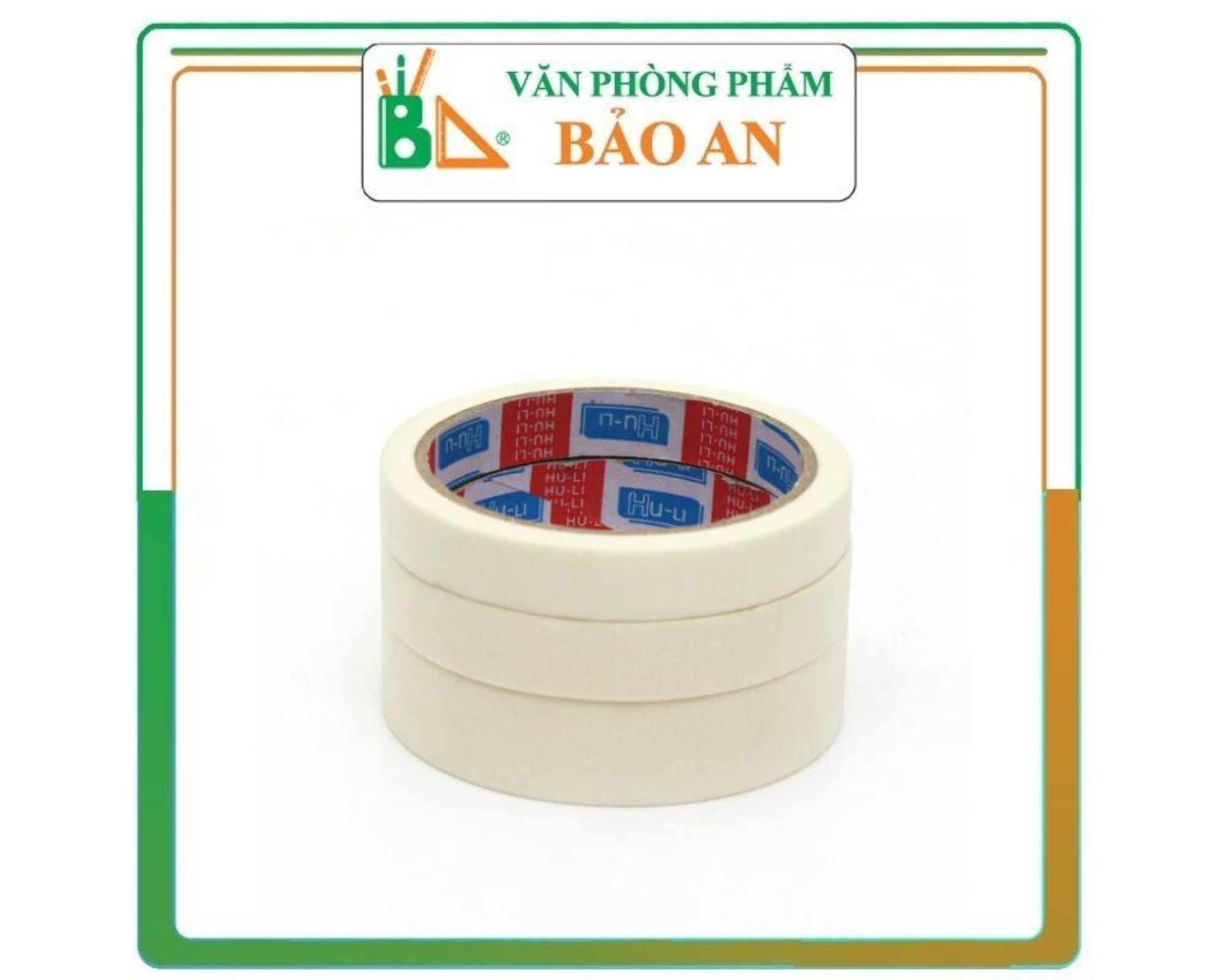 Băng dính giấy đủ loại siêu dính bản 1cm - văn phòng phẩm bảo an