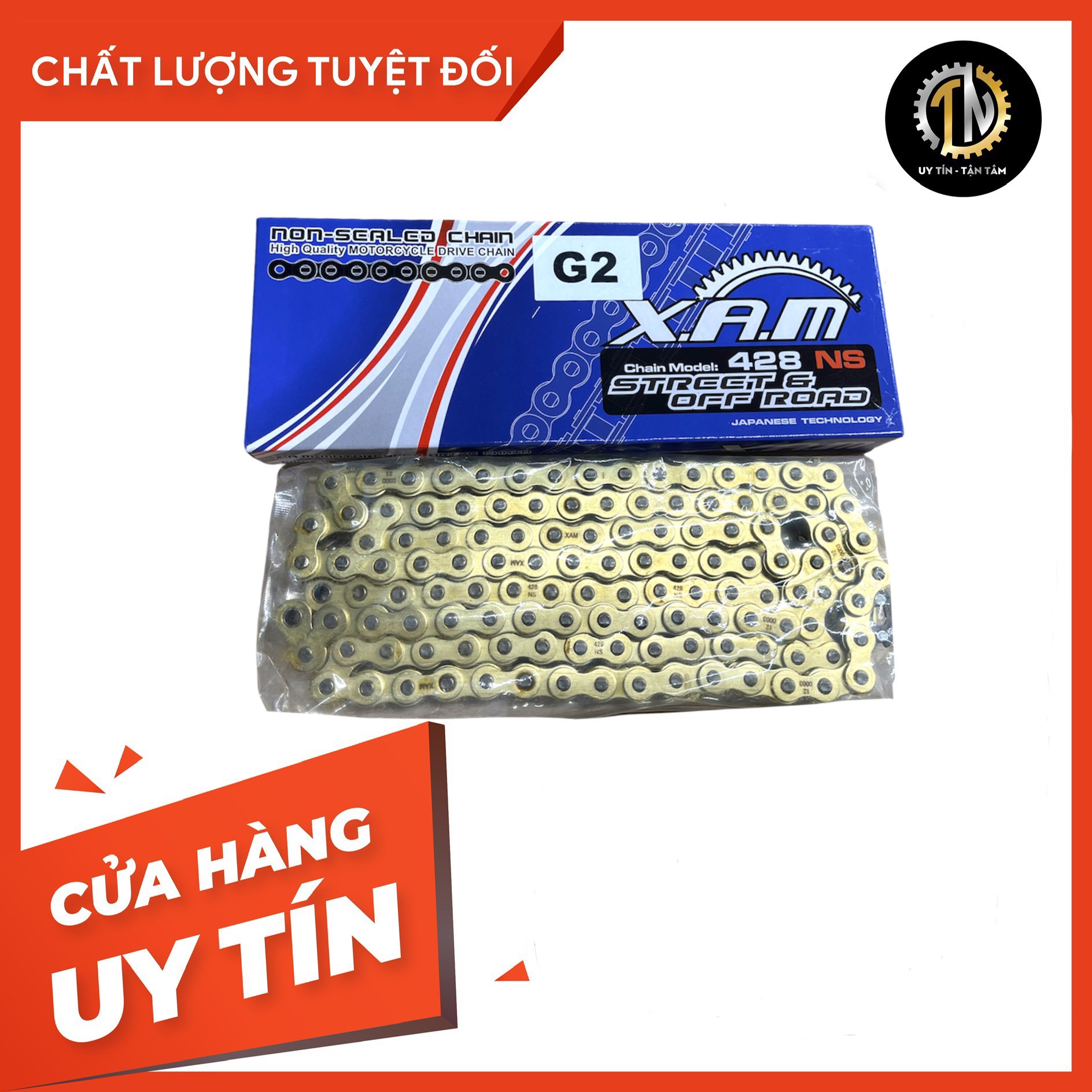 Sên XAM 9 ly 124 - 132 mắc màu vàng hàng chính hãng