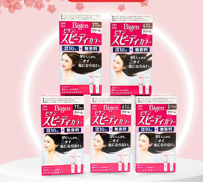 NHUỘM TÓC PHỦ BẠC BIGEN DÒNG KHÔNG MÙI (TUÝP 40GR)
