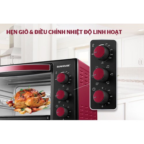 Lò nướng Sunhouse SHD4222 22L (Đỏ)